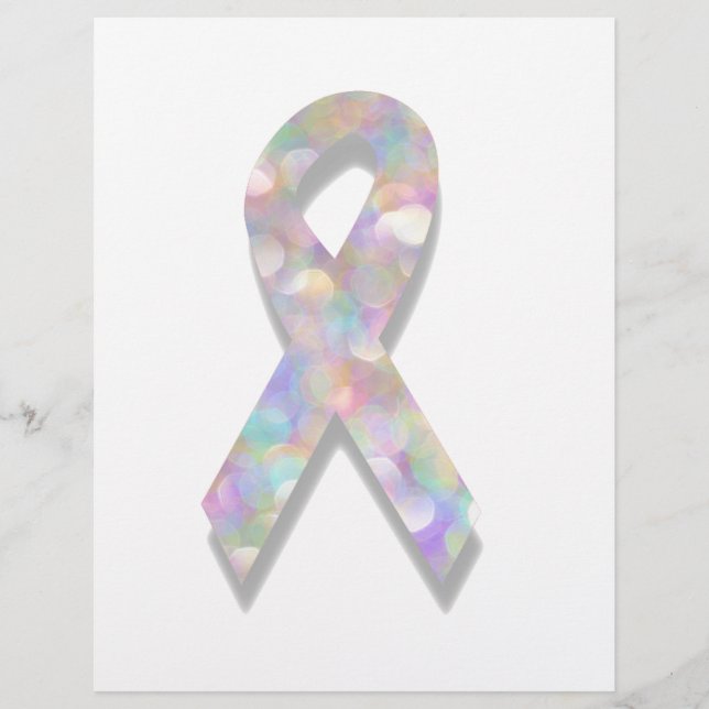 pearl lung cancer ribbon (Front)