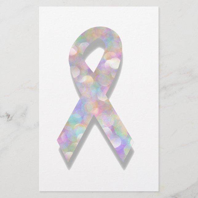 pearl lung cancer ribbon (Front)