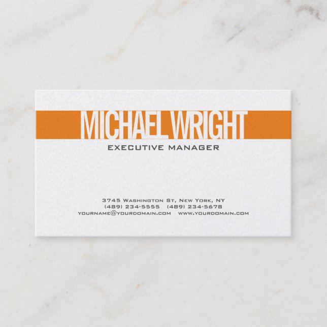 Pearl Modern Plain Simple Minimalist Bold Business Card (Front)