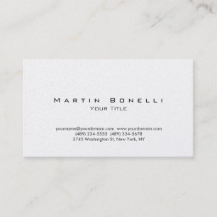 Pearl Modern Plain Simple Trendy Business Card