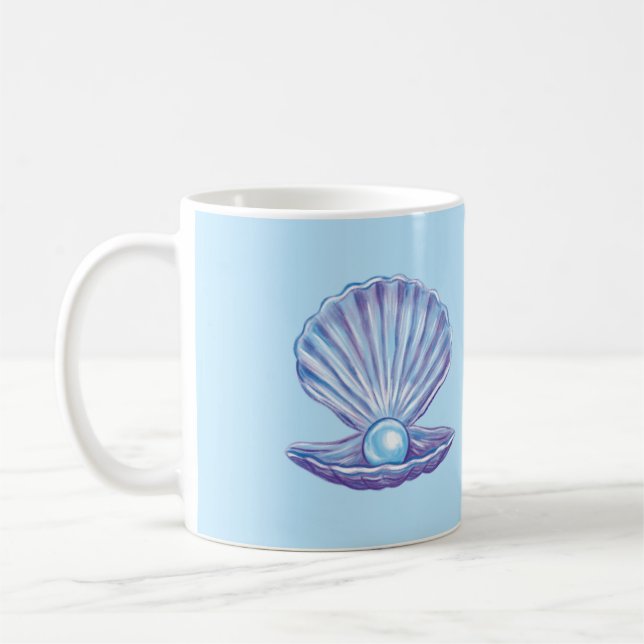 Pearl of the Ocean (Blue)  Coffee Mug (Left)