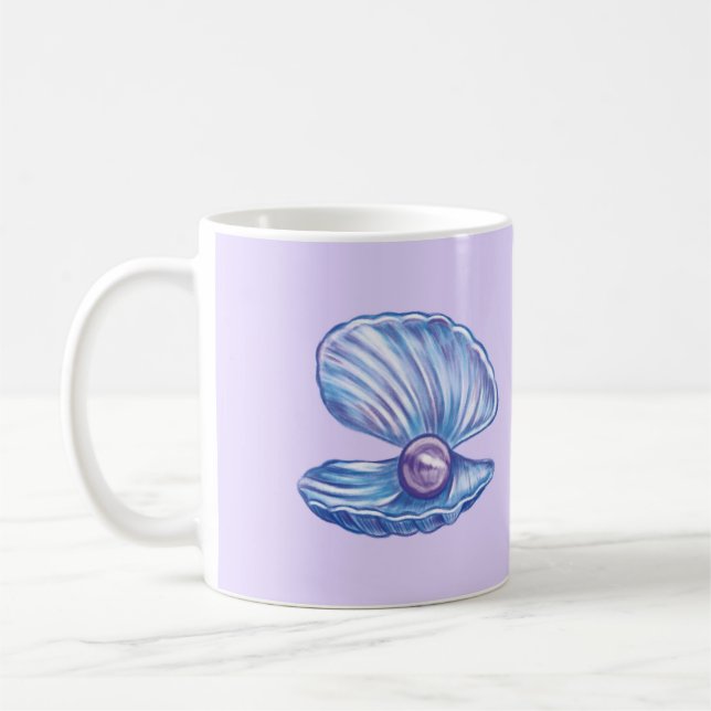 Pearl of the Ocean (Purple)  Coffee Mug (Left)