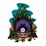 Pearl Of The Sea Standing Photo Sculpture<br><div class="desc">Original vector art of a pearl under the sea. Created with pencils,  pens and coloured in vector.</div>