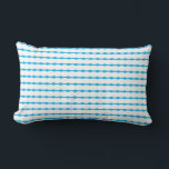 Pearl Patterns White Sky Blue Stylish Decor Gift Lumbar Cushion<br><div class="desc">Designed with elegant & unique white pearl patterns in blue background. You may change the colours as you wish!</div>