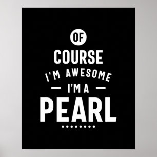 Pearl Personalised Name Birthday Poster