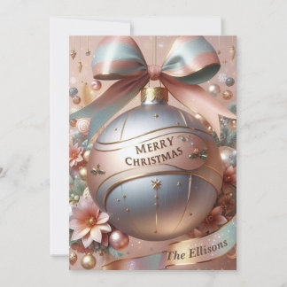 Pearl Pink Ornament  Thank You Card