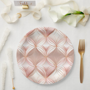 Pearl Rose Gold Paper Plate