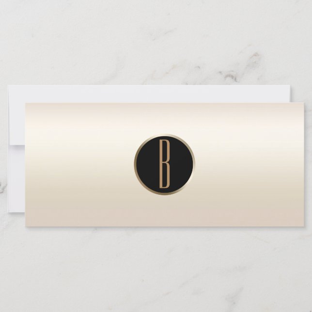 Pearl Shimmer Gold Glam Monogram Gift Certificate (Front)