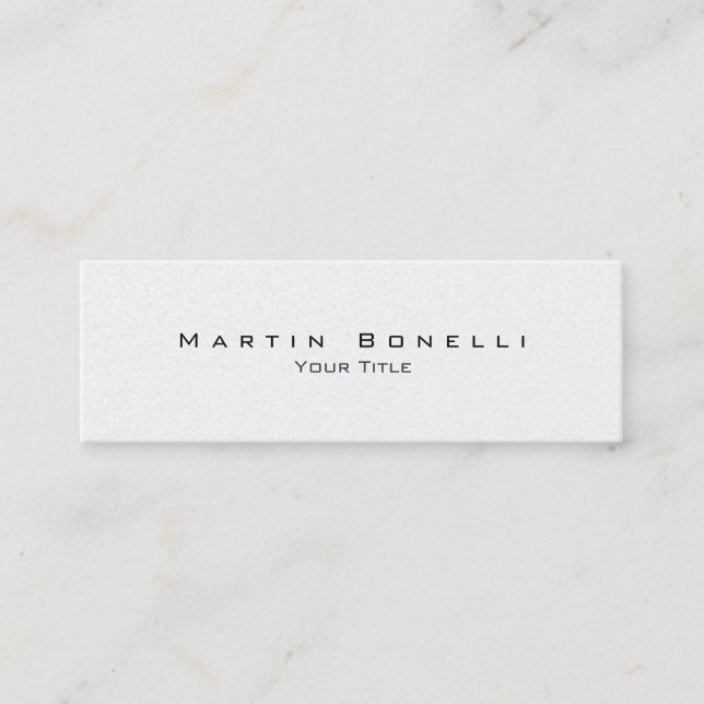 Pearl Simple Stylish Trendy White Business Card (Front)