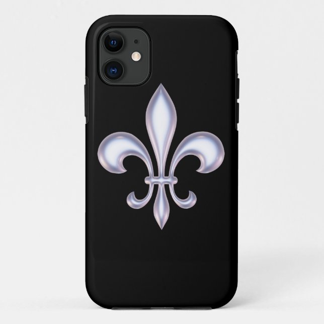Pearl Style Fleur de Lis Case-Mate iPhone Case (Back)