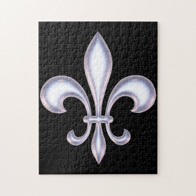 Pearl Style Fleur de Lis Jigsaw Puzzle (Vertical)
