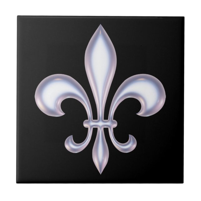 Pearl Style Fleur de Lis Tile (Front)