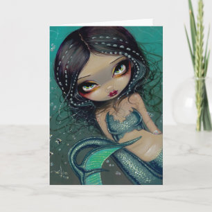 "Pearl Swirl Mermaid" Greeting Card