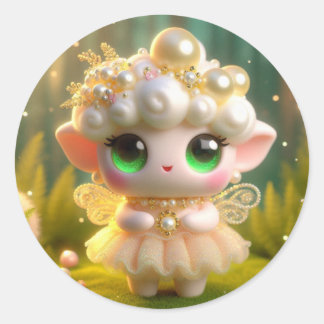 Pearl Tiny Fairy Classic Round Sticker