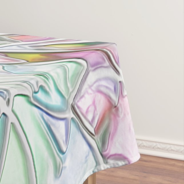 Pearl tones or coloured pieces mixed in cream tablecloth (In Situ)