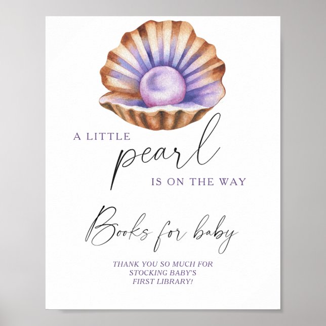 Pearl Under the Sea Baby shower books for baby Poster (Front)