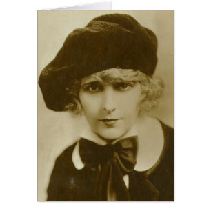 Pearl White 1920s vintage portrait card