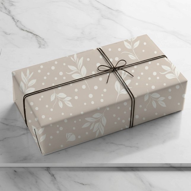 Pearl White on Soft Beige Wrapping Paper (Creator Uploaded)