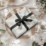 Pearl White Wide Horizontal Striped Wrapping Paper<br><div class="desc">Pearl and White Wide Horizontal Striped Wrapping Paper</div>