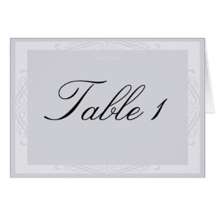 Pearled White Elegance Table Number tent card