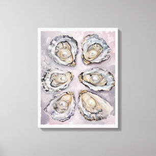 Pearlescent Oyster Art Canvas Wall Art Decor