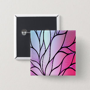 Pearlescent Purple Creative Leave Pattern 15 Cm Square Badge