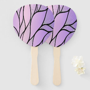 Pearlescent Purple Creative Leave Pattern  Hand Fan