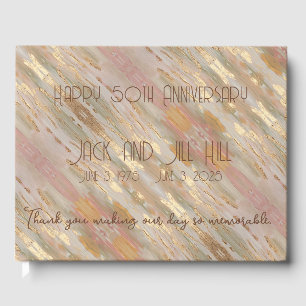 Pearlized Rose Gold Personalised Guest Book