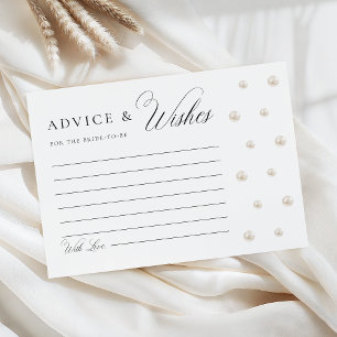 Pearls Advice & Wishes for the Bride to Be Card