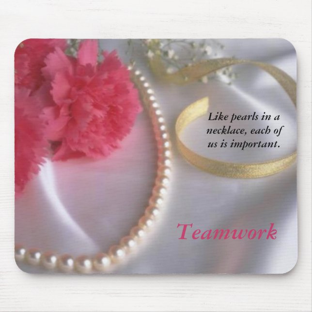 Pearls and carnations - teamwork mousepad (Front)