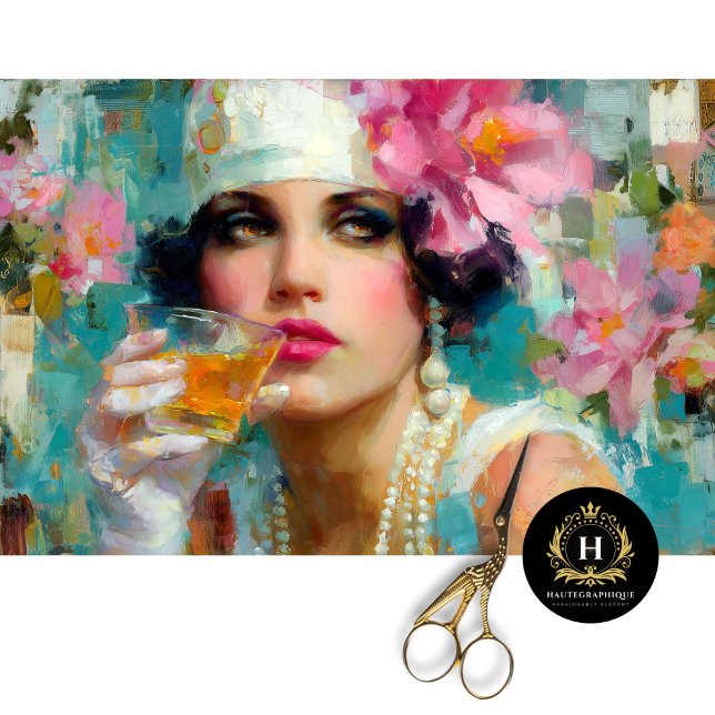 Pearls and Cocktails Vintage Glam Decoupage Tissue Paper (Creator Uploaded)