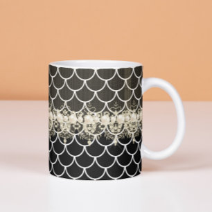 Pearls and Diamond Lace Mug
