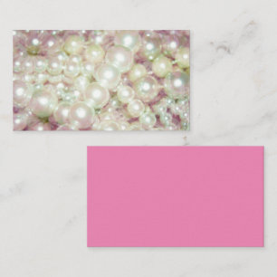 Pearls And Pink Daisy Business Card