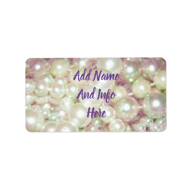 Pearls And Pink Daisy Label (Front)