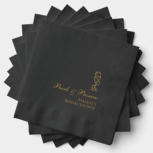 Pearls and Prosecco Bridal Foil Stamped Napkins