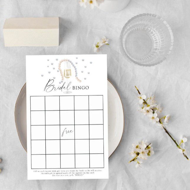 Pearls and Prosecco Bridal shower bingo game (Creator Uploaded)
