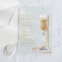 Pearls and Prosecco Bridal Shower Champagne 