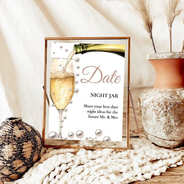 Pearls And Prosecco Bridal Shower Date Ideas Sign (Creator Uploaded)