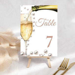 Pearls And Prosecco Bridal Shower Date Ideas Sign Table Number