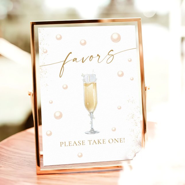 Pearls and Prosecco Bridal Shower Favours Poster (Creator Uploaded)