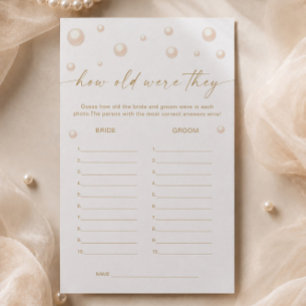 Pearls and Prosecco Bridal Shower Guess Age Game
