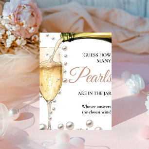 Pearls And Prosecco Bridal Shower How many Pearls  Pedestal Sign