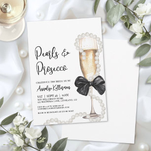 Pearls And Prosecco Bridal Shower Invitation