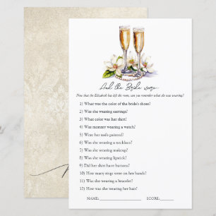 Pearls and Prosecco Bridal Shower Memory Game