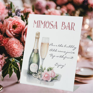 Pearls And Prosecco Bridal Shower Mimosa Bar Pedestal Sign
