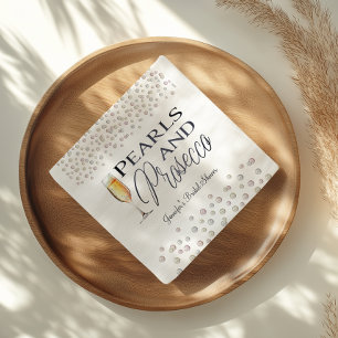 Pearls and Prosecco Bridal Shower Napkin