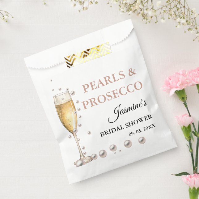 Pearls And Prosecco Bridal shower Party Favour Bags (Sealed)