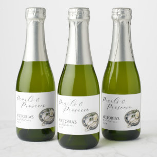 Pearls and Prosecco Bridal Shower Sparkling Wine Label