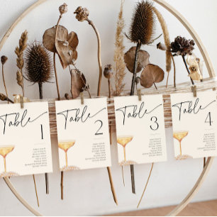 Pearls and Prosecco Bridal Shower Table Name Cards