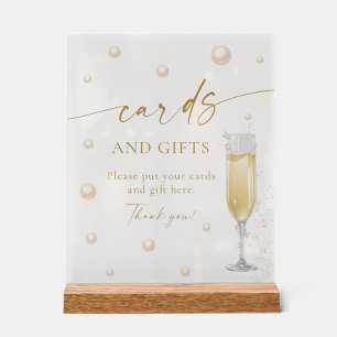 Pearls and Prosecco Cards and Gifts  Acrylic Sign